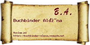 Buchbinder Aléna névjegykártya